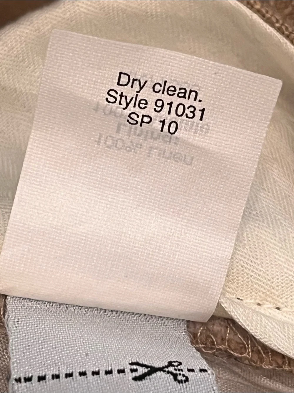 J CREW Ludlow Irish Linen Camel Tan Suit 38R Pants 33 x 27.5 with a 2-Inch Hem